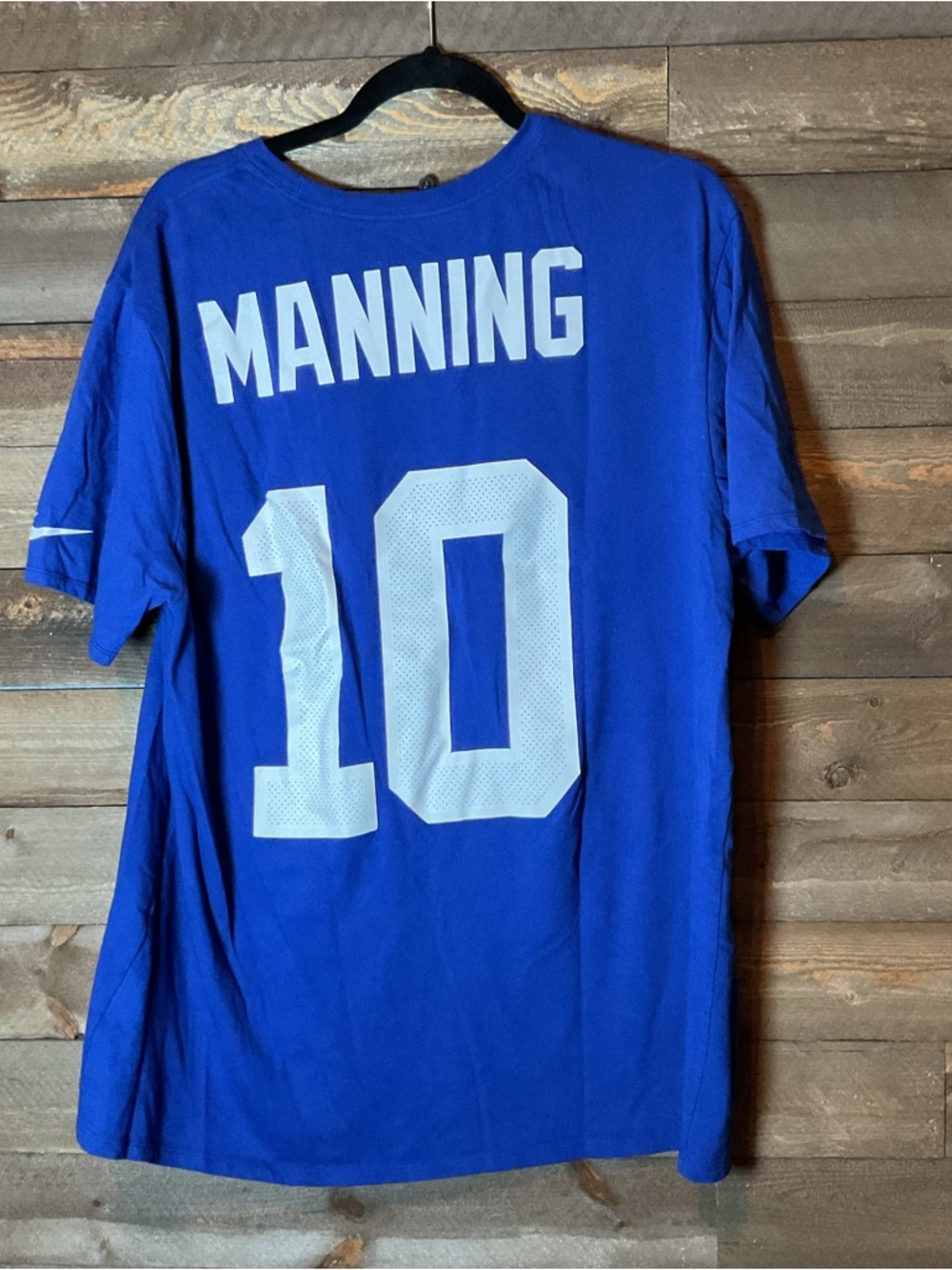 NY Giants Blue Short Sleeve Manning #10 Nike T-Shirt Men’s Size XXL - Picture 2 of 2